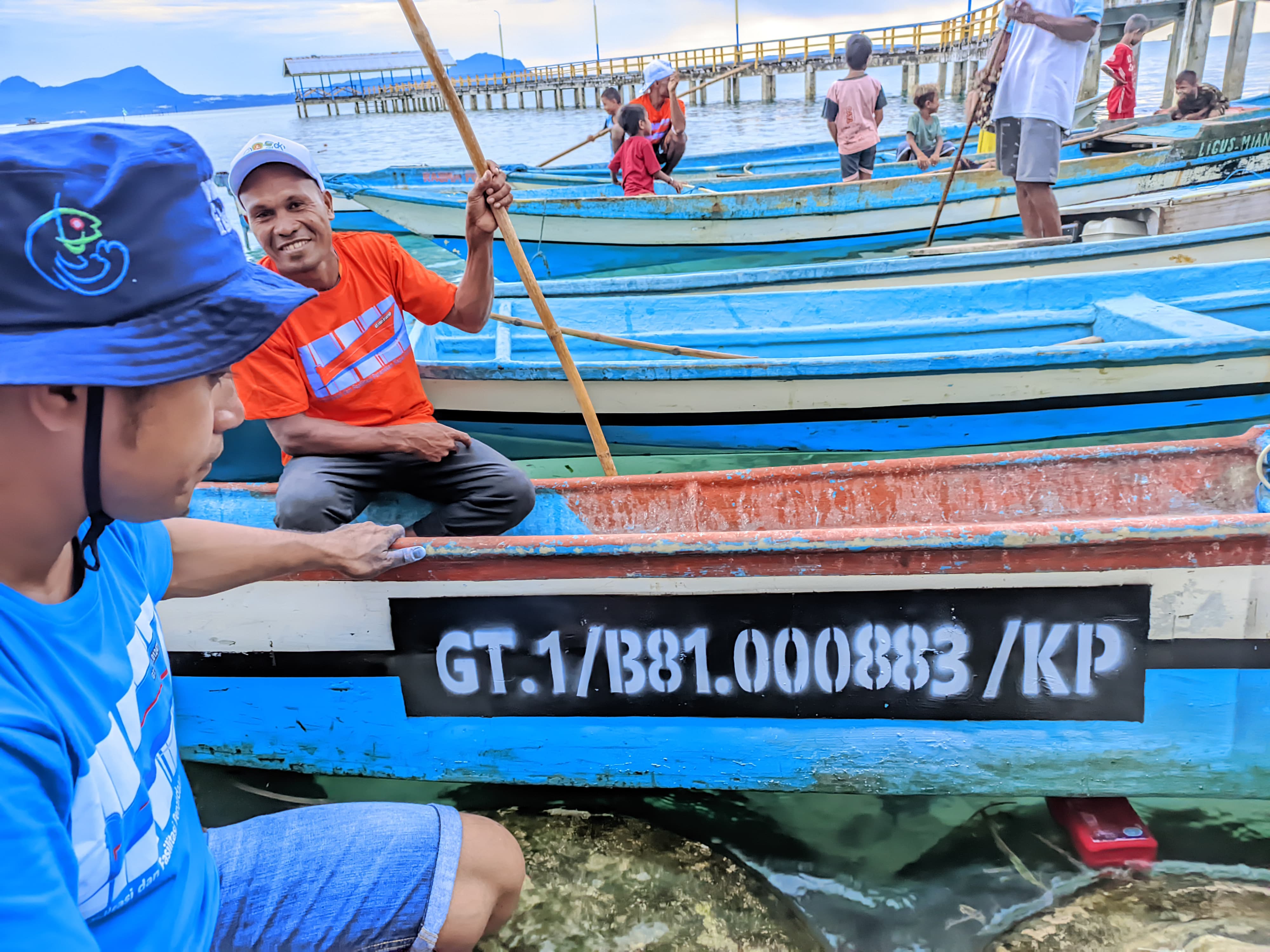 Kegiatan penandaan kapal perikanan oleh DKP Maluku dan KKP melalui pendaan hibah GEF 6 CFi Indonesia di Kabupaten Maluku Tenggara (20-22/06/2024)
